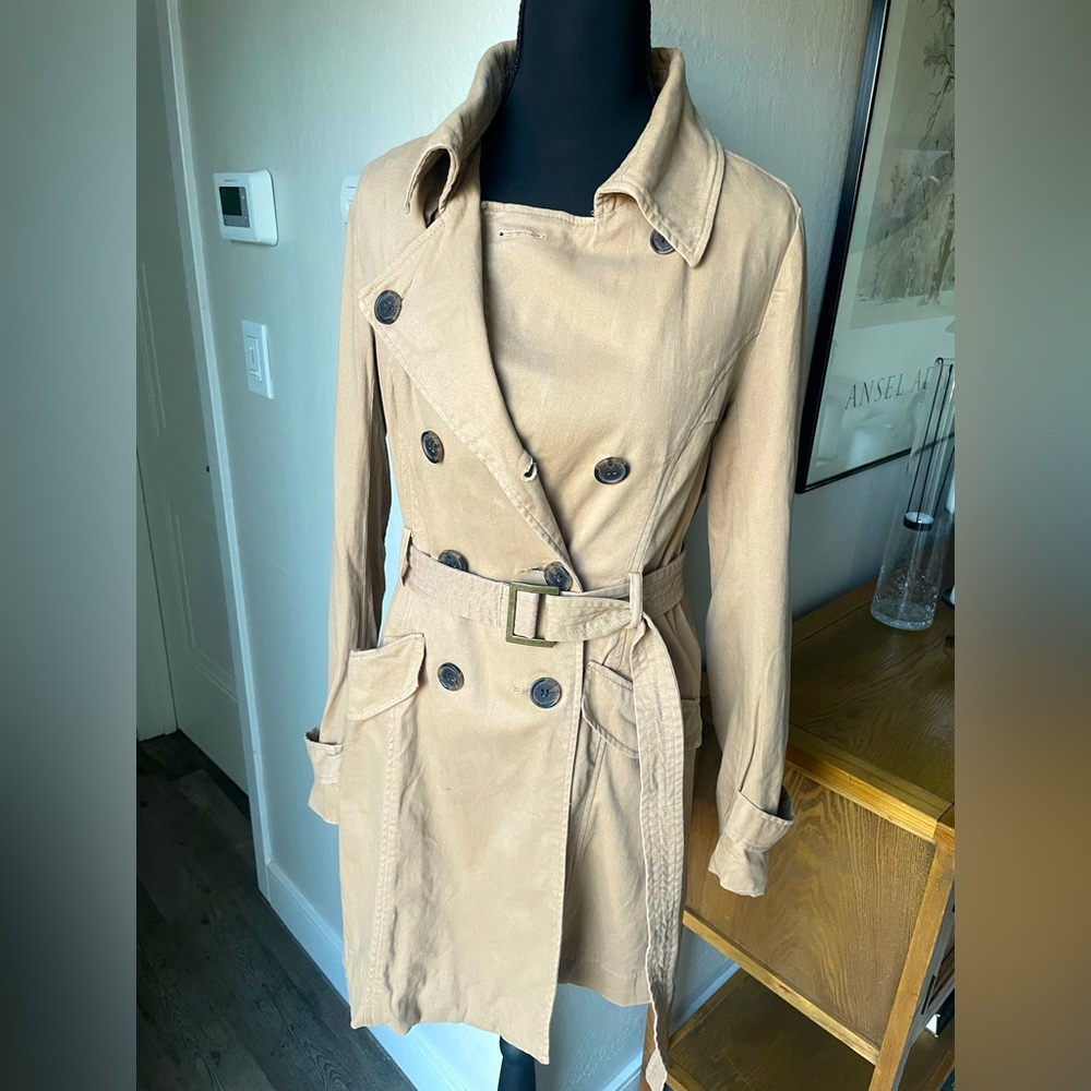 Vintage 2000’s I Love H81 Trench Coat with belt - size medium